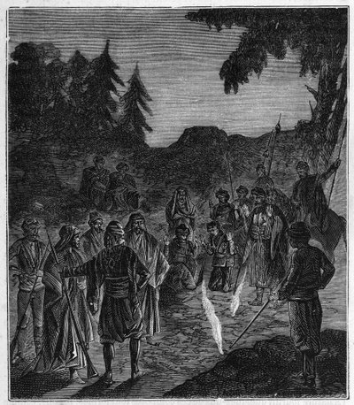 Ateshgah of Baku - Atechgah (dom strażacki w pobliżu Baku) (świątynia wyznawców ognia w Azerbejdżanie) Grawerowanie w „”Nauki dostępne dla wszystkich – popularna fizyka i chemia”” autorstwa Alexis Clerc – koniec XIX wieku. Prywatna kolekcja. autorstwa French School