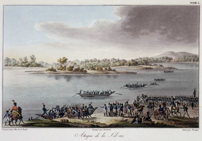 Atak Lobau w 1809 r. - w „Historyczne podsumowanie wojny francusko-austriackiej w 1809 r.” autorstwa French School