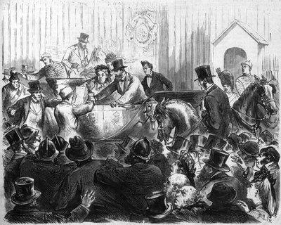 Atak na królową Anglii Wiktorię (1819-1901) autorstwa French School