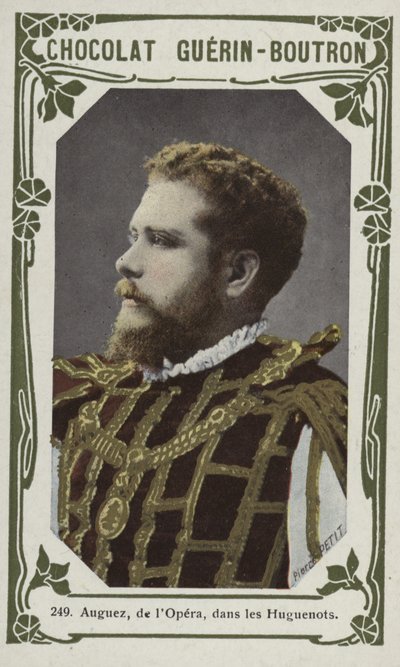 Auguez, z Opery, w Les Hugenots (kolorowe zdjęcie) autorstwa French School