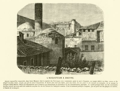 Augusteum, Świątynia Augusta i Rzym, Ankara, Turcja (rycina) autorstwa French School
