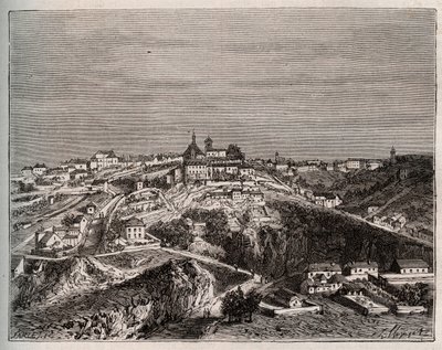 Avallon - Bourgogne-Franche-Comte - grawer w „La France illustrée: geografia, historia, administracja statystyczna” autorstwa V.A. Malt-Browna. 1884 autorstwa French School