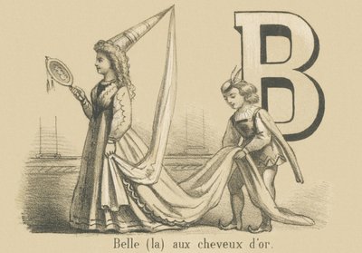 B: Piękna (ta) ze złotymi włosami autorstwa French School