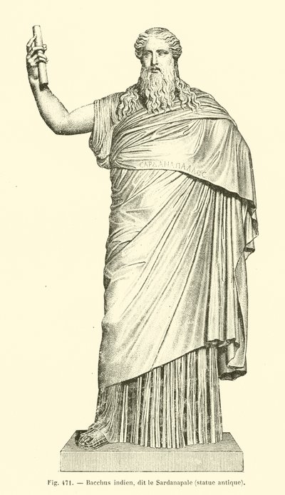 Bachus Indian, Dit Le Sardanapale (Grawerowanie) autorstwa French School