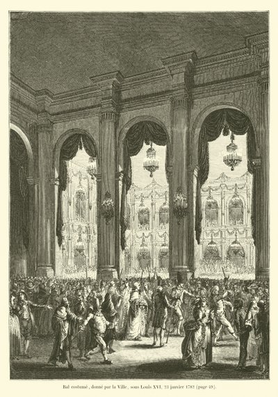 Bal kostiumowy, nadany przez Miasto, za Ludwika XVI, 23 stycznia 1782 autorstwa French School