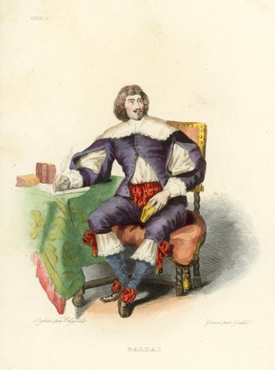 Balzac (kolorowy grawer) autorstwa French School