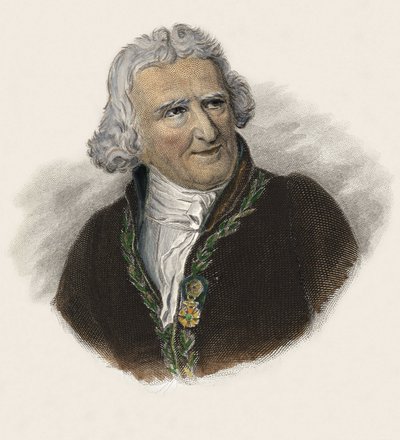 Baron Antoine Augustin Parmentier (1737-1813), francuski farmaceuta, dietetyk i agronom. w „Portretach pożytecznych mężczyzn” autorstwa French School