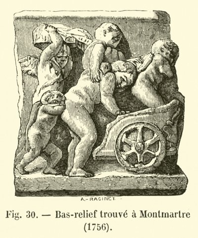 Płaskorzeźba znaleziona w Montmartre, 1756 autorstwa French School