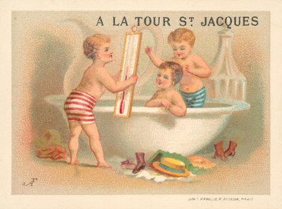 Kąpiel (chromolitho) autorstwa French School