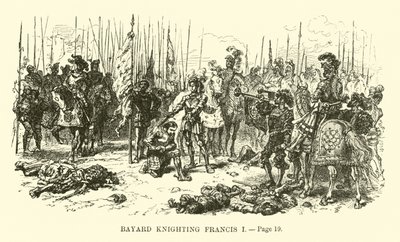 Pasowanie Bayarda na rycerza Franciszka I autorstwa French School