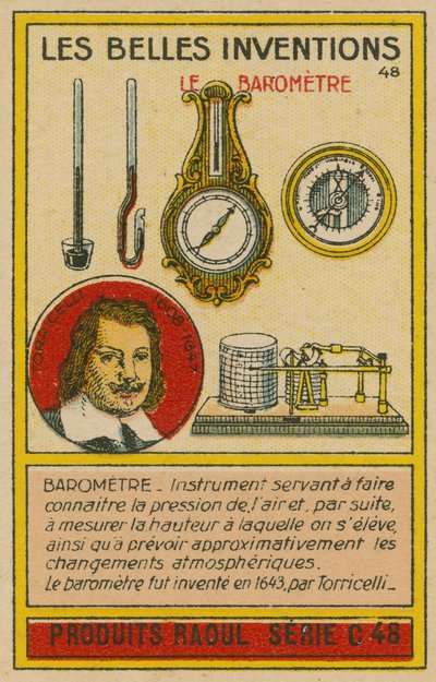Karta pięknych wynalazków, barometry autorstwa French School