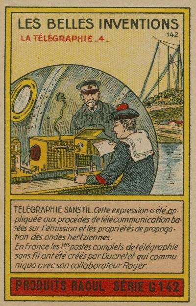 Karta pięknych wynalazków, telegrafia autorstwa French School
