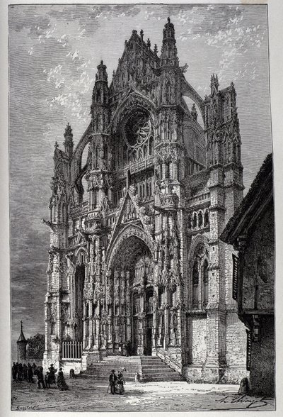 Katedra w Beauvais - grawer autorstwa French School