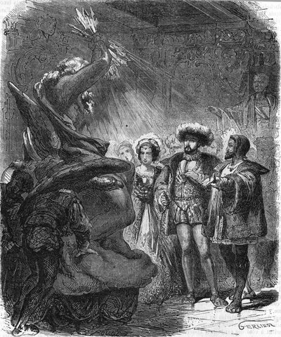 Benvenuto Cellini (1500-1571), włoski artysta na dworze Francois 1st. W „”Popularna historia Francji””, bd. ok. 1885 r. Grawerowanie. autorstwa French School