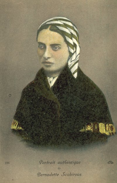 Bernadette Soubirous (kolor lito) autorstwa French School