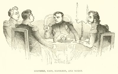 Berthter, Rapp, Napoleon i Murat (grafika) autorstwa French School