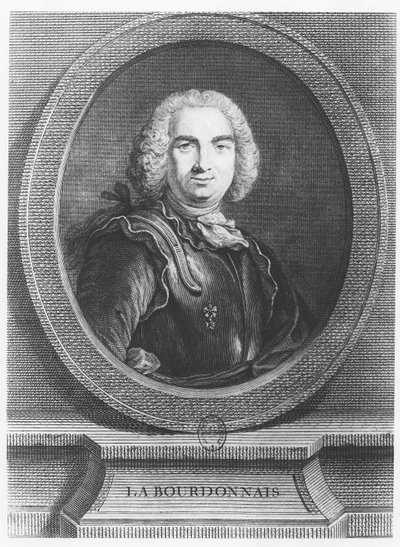Bertrand François Mahé, hrabia La Bourdonnais (grafika) autorstwa French School