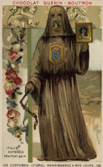 Czarny pokutnik, Włochy, XIX w. autorstwa French School