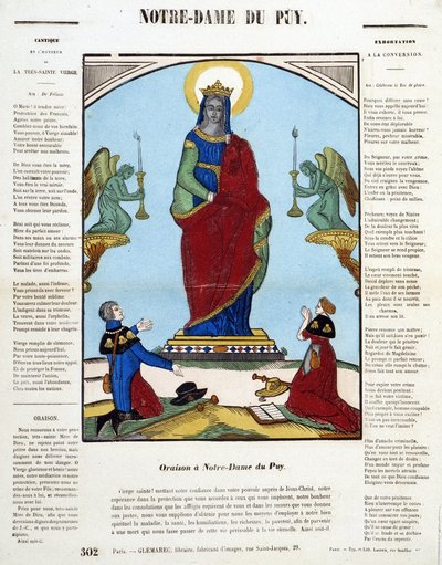 Black Virgin: Oration in Notre-Dame du Puy - wizerunek Epinal, b.d. autorstwa French School