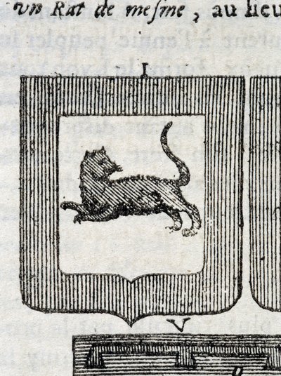 Blazon włoskiego pułku piechoty w „”La Vraye and Perfect Science of Arms or the Herbial Index”” Pierre Palliot autorstwa French School