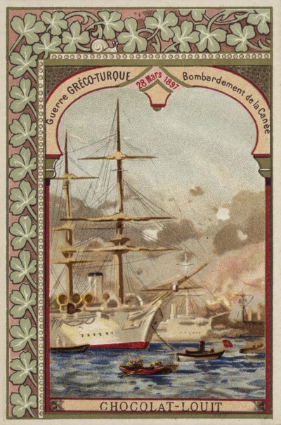 Bombardowanie Chanii, Kreta, wojna grecko-turecka, 28 marca 1897 r. autorstwa French School