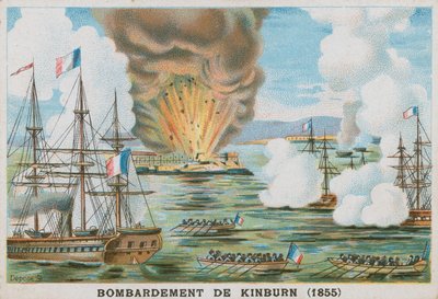 Bombardowanie Kinburn, 1855 autorstwa French School