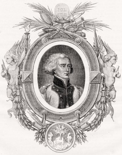 Bon-Adrien Jeannot de Moncey, Duc de Conegliano, rytowany przez Pannemaker-Ligny według Linarda, z "Histoire de la Revolution Francaise" Louisa Blanc (1811-82). autorstwa French School