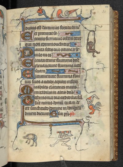 Księga godzin, użycie St Omer, Add MS 36684, f.31r, c.1318-25 (welin) autorstwa French School