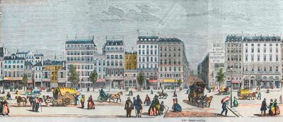 Boulevard Saint-Denis strona południowa - Rue Saint Martin - Grawerowanie w „Tableau-de-Paris” autorstwa Edmonda Texiera 1852 autorstwa French School
