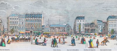 Boulevard des Italians strona południowa i Boulevard des Capucines strona południowa - rue de Choiseul - Łaźnie chińskie - rue de la Michodiere - Pavillon de Hanover - rue Louis-le-Grand - Grawerowanie w “Tableau-de-Paris” autorstwa Edmonda Texiera 1852 autorstwa French School
