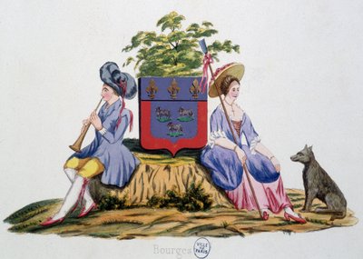 Bourges Blason - w „The Herbial of France” H Traversière, Paryż autorstwa French School