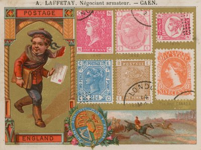 Brytyjskie i kanadyjskie znaczki pocztowe autorstwa French School