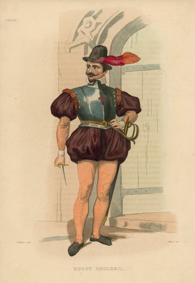 Bussy Leclerc (kolorowy grawerunek) autorstwa French School