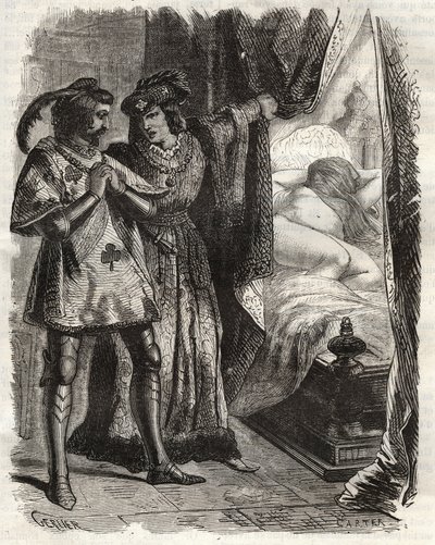 Podnosząc drzwi, pokazał mężowi swoją nagą żonę. Ludwik I Valois, książę Orleanu (1372-1407), sprawił, że Raoul d