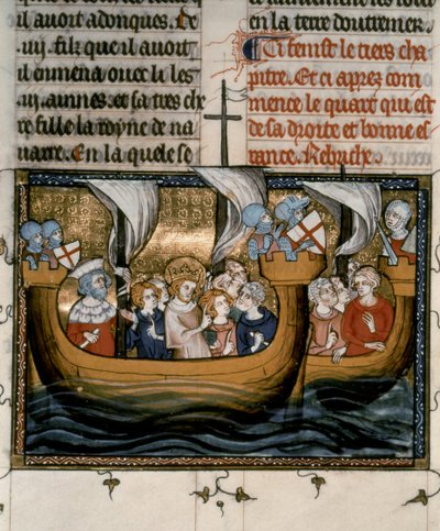 VII KRUCJATA: Ludwik IX wyrusza na VII wyprawę krzyżową (1248-54). autorstwa French School