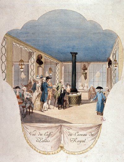 Cafe du Caveau du Palais Royal, Paryż autorstwa French School