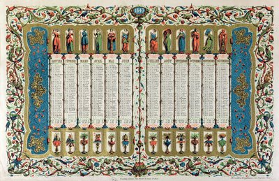 Kalendarz na rok 1843 autorstwa French School