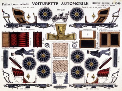 Wózek samochodowy: Petites Konstrukcje. 19 wiek. autorstwa French School