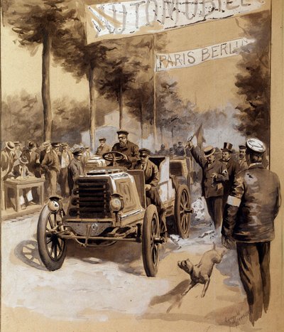 Wyścig samochodowy między Paryżem a Berlinem autorstwa French School