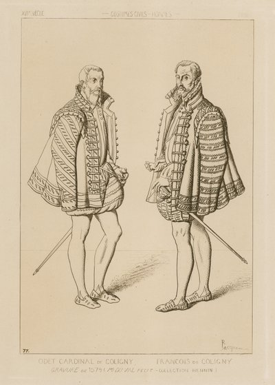 Kardynał Odet de Coligny (1517?1571) i Francois de Coligny (1557?1591) autorstwa French School