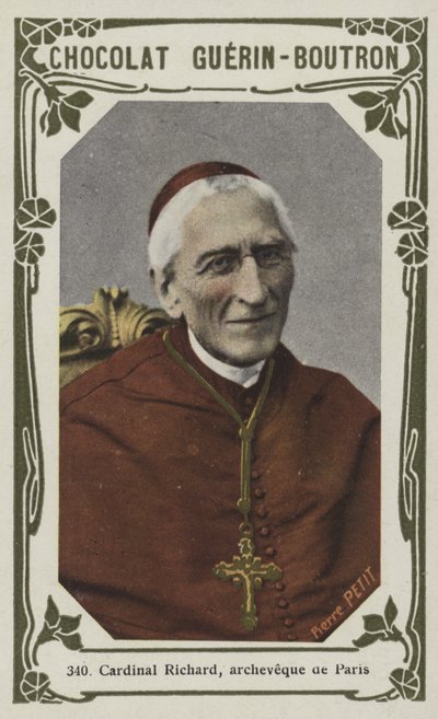 Kardynał Richard, archeveque de Paris (kolorowe zdjęcie) autorstwa French School
