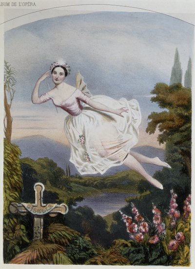 Carlotta Grisi (1819-99) jako Giselle, z baletu o tej samej nazwie Adolphe Adam (1803-56) autorstwa French School