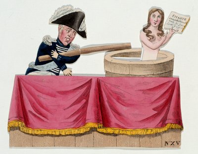 Karykatura przedstawiająca króla Karola X (1757-1836) w formie guignoli negujących statut konstytucyjny w czasie, gdy król zniósł wolność prasy w lipcu 1830 r. (rozporządzenia Saint Cloud). Grawer około 1830 r. Paryż, Musee Carnavalet autorstwa French School