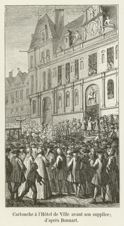 Kartusz w Hôtel de Ville przed egzekucją; według Bonnarta autorstwa French School