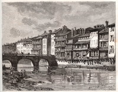 Castres - Langwedocja-Roussillon-Midi-Pyrenees - rycina w „La France illustree: geografia, historia, administracja statystyczna” autorstwa V.-A. Słodowo-Brązowy. 1884 autorstwa French School