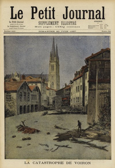 Katastrofalna powódź w Voiron, Francja, 1897 autorstwa French School