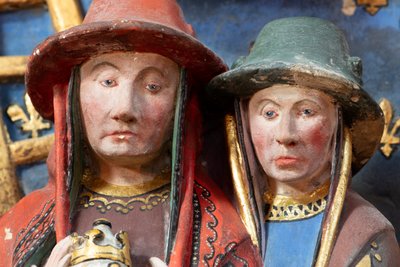 Katedra (Cathédrale Notre-Dame). Wnętrze. Epitafium Jeana de Libourc. 1470. detal (zdjęcie) autorstwa French School