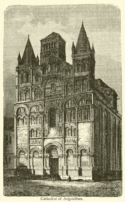 Katedra w Angouleme (rycina) autorstwa French School