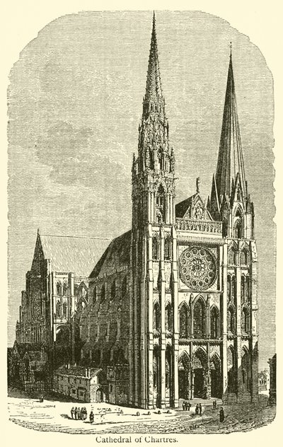 Katedra w Chartres (rycina) autorstwa French School