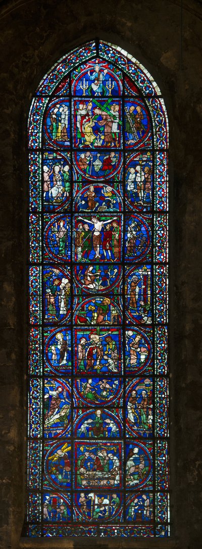 Cathedrale de chartres, witraże: pasja typologii autorstwa French School